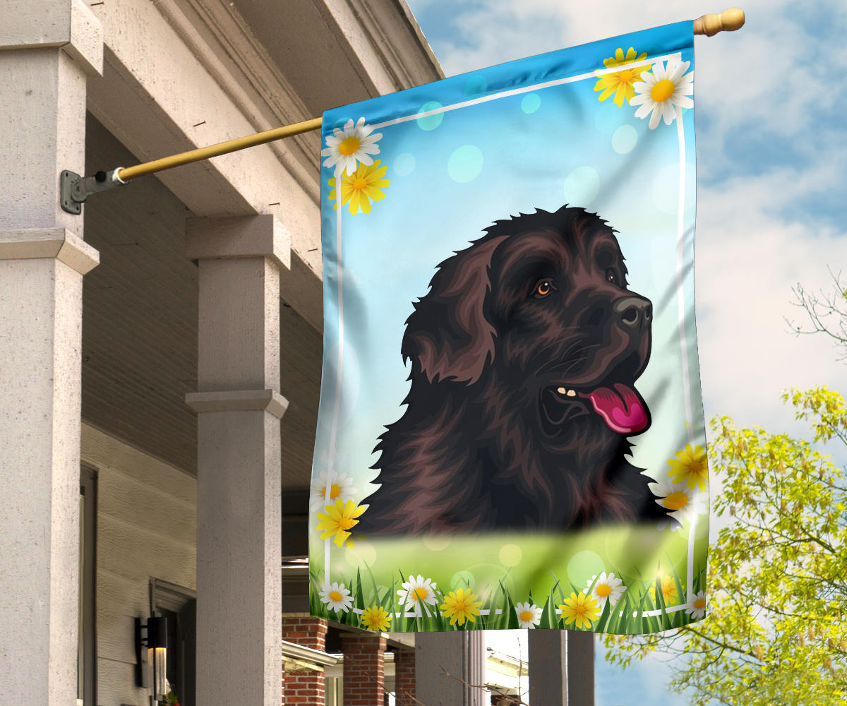 Newfoundland Dog (Newfie) Design Spring and Summer Garden And House Flags - 2022 Collection