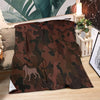 Rottweiler Maroon Camouflage Design Premium Blanket