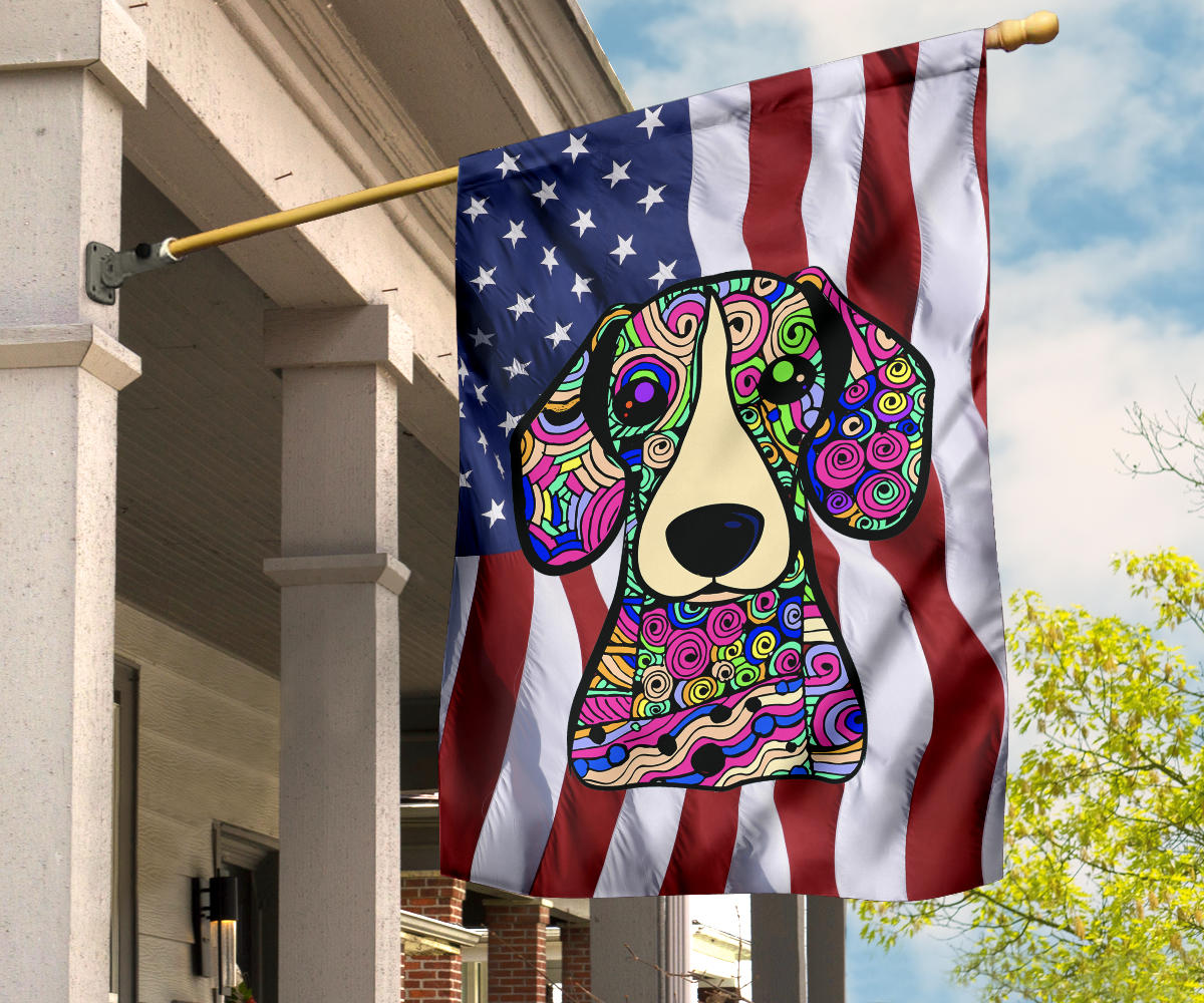 Beagle Design Garden & House Flags - Art By Cindy Sang - JillnJacks Exclusive