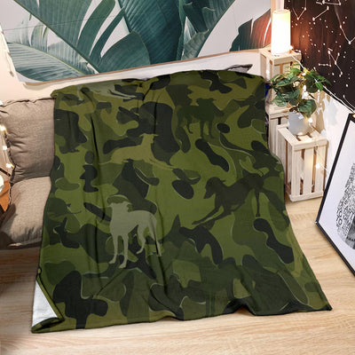 Greyhound Green Camouflage Design Premium Blanket