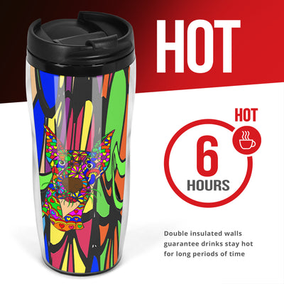 Doberman Vacuum Insulated Reusable Coffee Cups - Art By Cindy Sang - JillnJacks Exclusive
