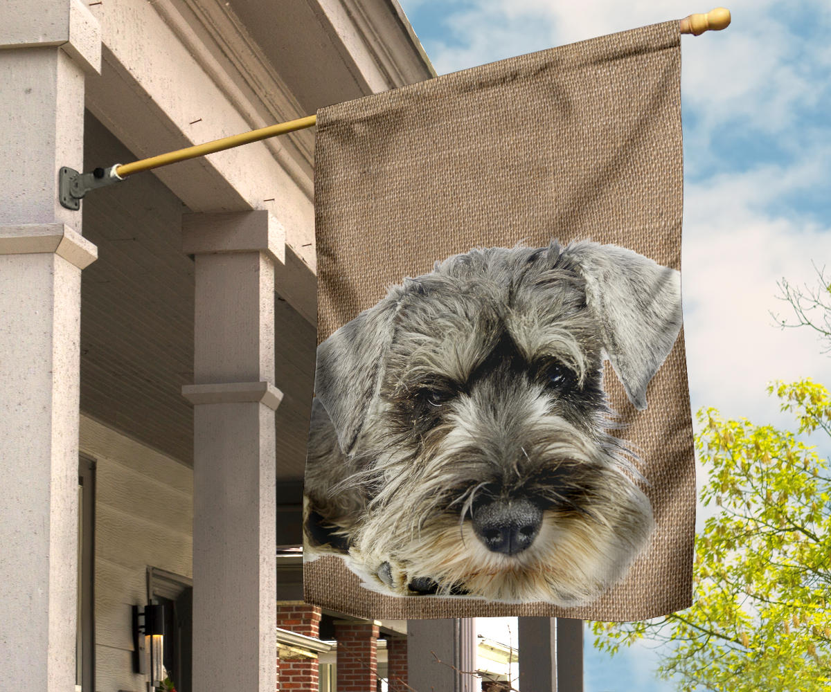 Schnauzer Dog Design Garden & House Flags - JillnJacks Exclusive