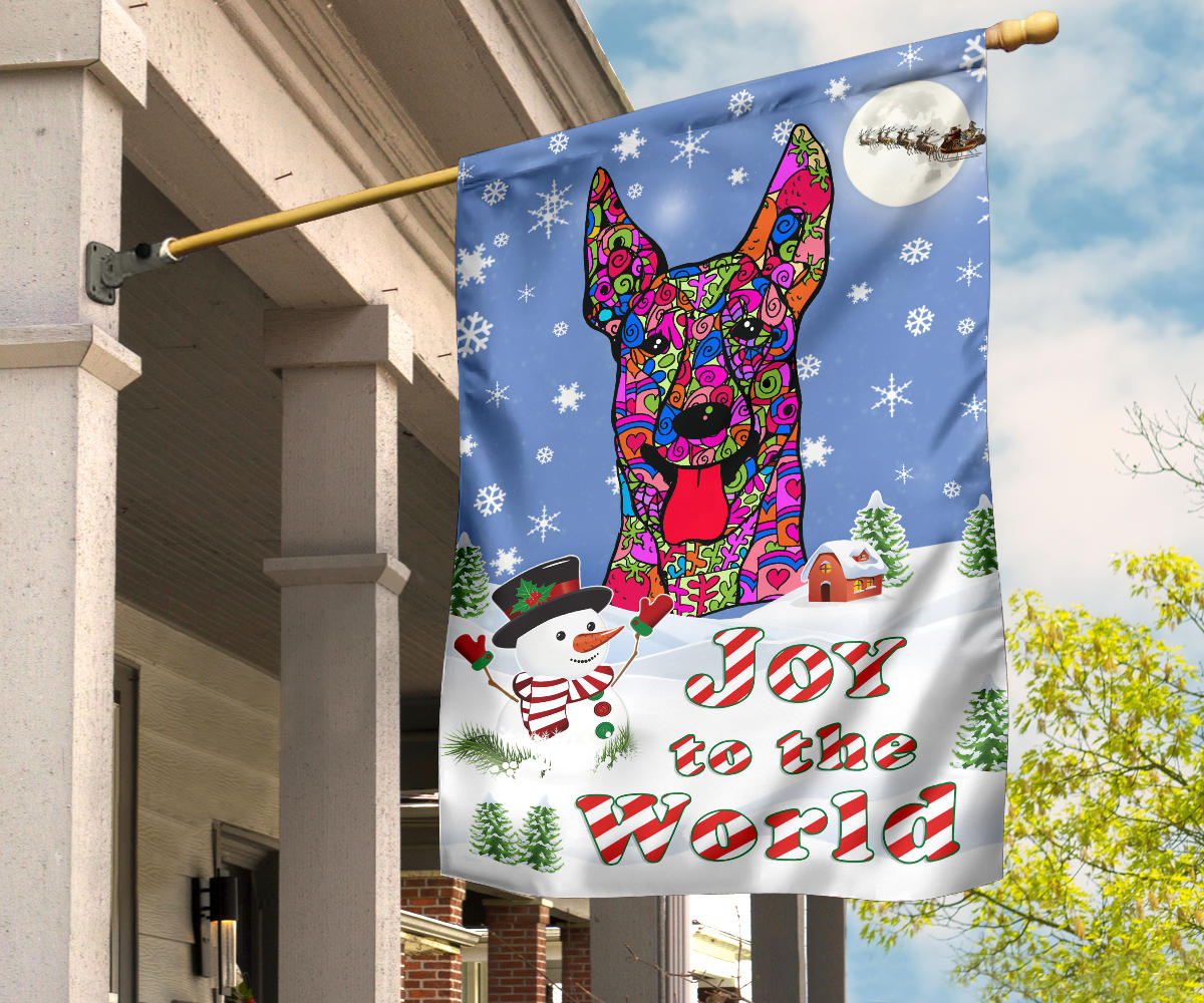 Belgian Malinois Design Seasons Greetings Garden and House Flags - Art By Cindy Sang - JillnJacks Exclusive