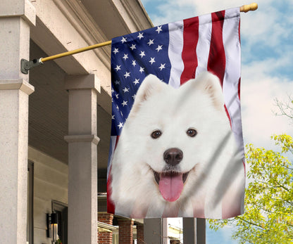 Samoyed Dog Design Garden & House Flags - JillnJacks Exclusive