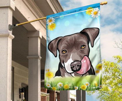 Pit Bull Design #4 Spring and Summer Garden And House Flags - 2022 Collection