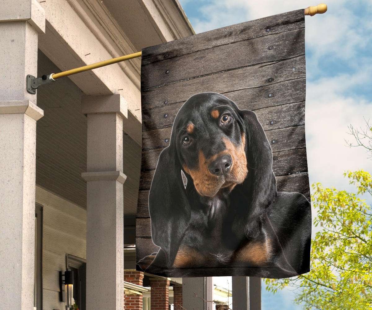 Coonhound Dog Design Garden & House Flags - JillnJacks Exclusive
