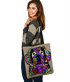 Saint Bernard Design Tote Bags - Art By Cindy Sang - JillnJacks Exclusive