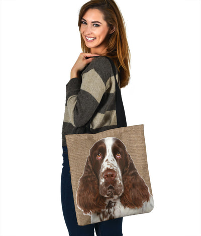 English Springer Spaniel Dog Design Tote Bags - JillnJacks Exclusive