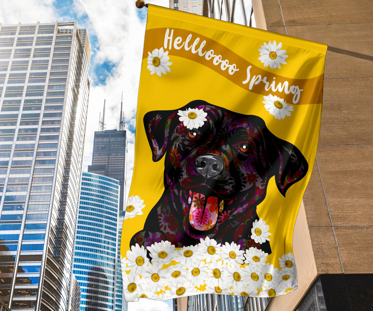 Labrador Design #3 Hello Spring Garden and House Flags - 2023 Cindy Sang Collection