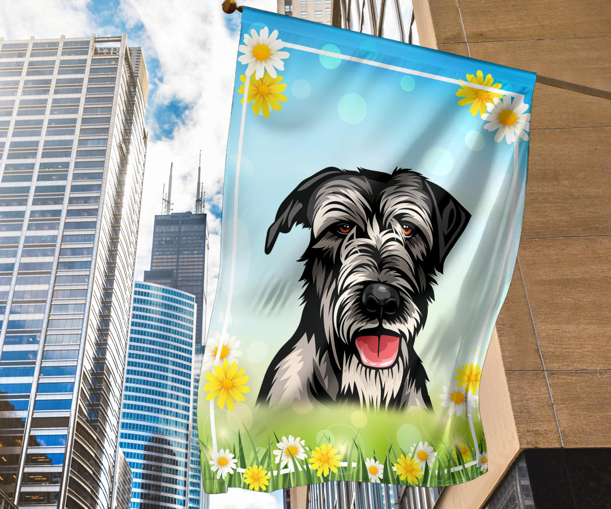 Irish Wolfhound Design #2 Spring and Summer Garden And House Flags - 2022 Collection