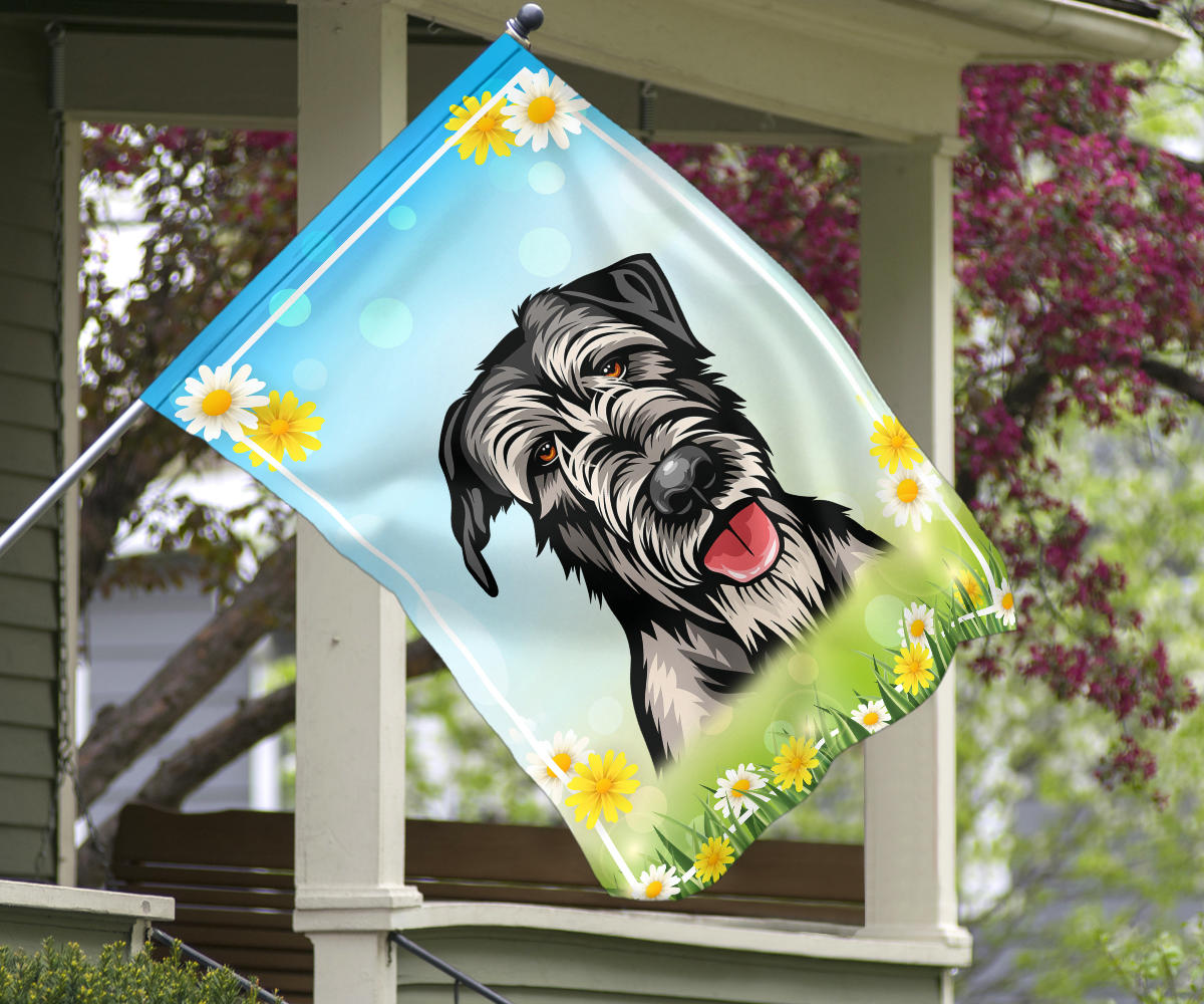 Irish Wolfhound Design #2 Spring and Summer Garden And House Flags - 2022 Collection
