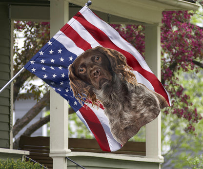Brittany Spaniel Dog Design Garden & House Flags - JillnJacks Exclusive