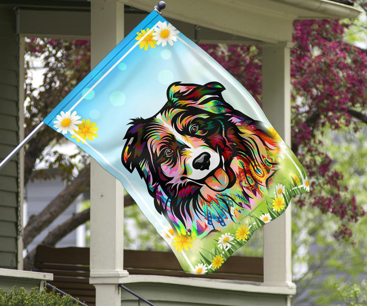 Australian Shepherd Design #2 Spring Garden And House Flags - 2023 Collection by Cindy Sang