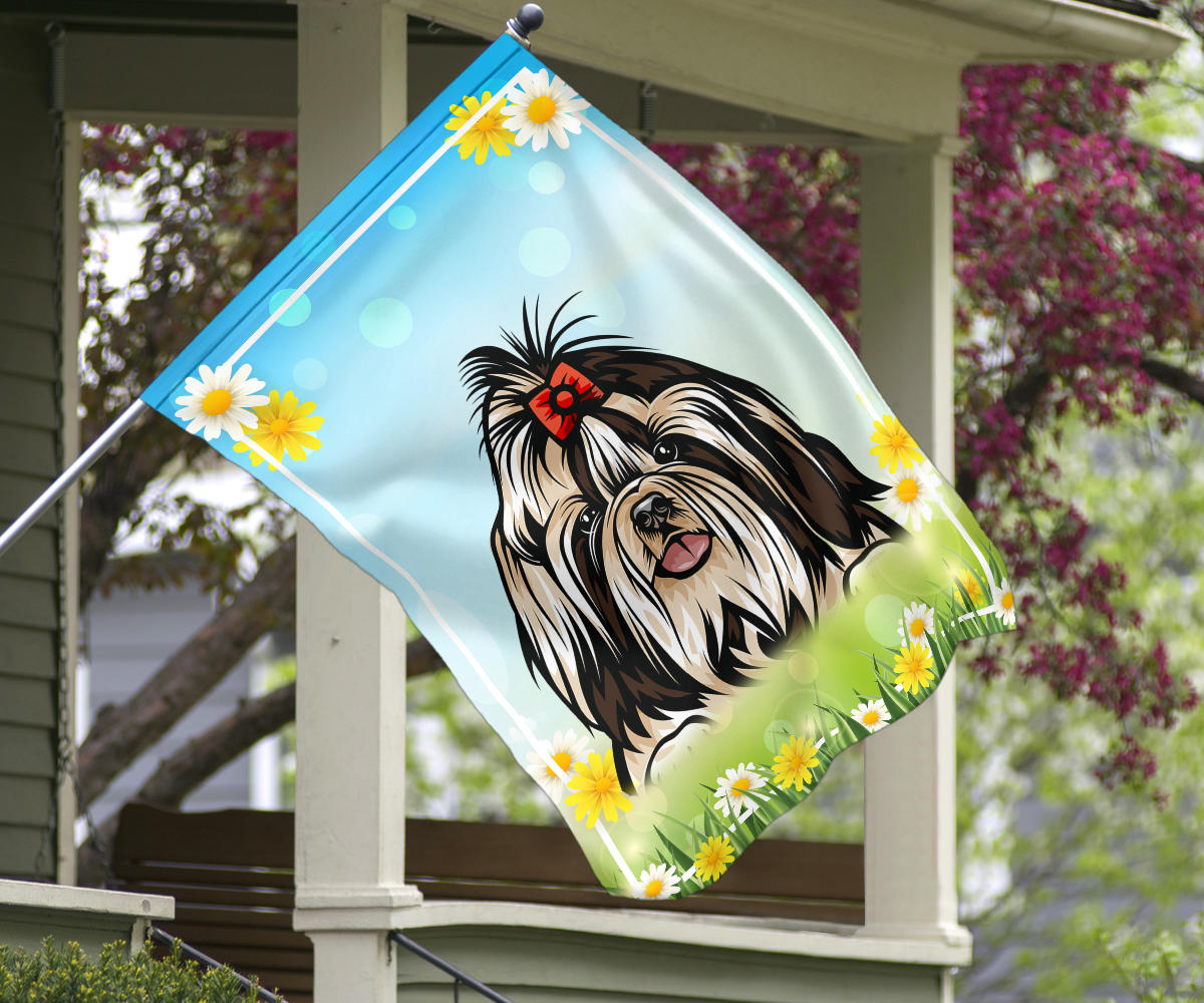 Shih Tzu Design Spring and Summer Garden And House Flags - 2022 Collection