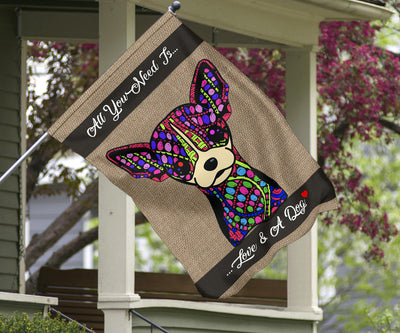 Chihuahua Design Garden & House Flags - Art By Cindy Sang - JillnJacks Exclusive