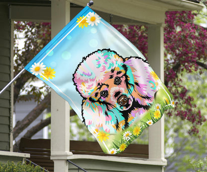 Poodle Design #3 Spring Garden And House Flags - 2023 Collection by Cindy Sang