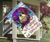 Pekingese Design Seasons Greetings Garden and House Flags - Art By Cindy Sang - JillnJacks Exclusive