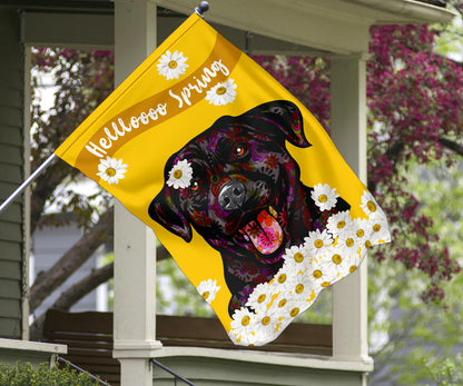 Labrador Design #3 Hello Spring Garden and House Flags - 2023 Cindy Sang Collection