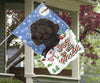Labradoodle Design Seasons Greetings Garden and House Flags - JillnJacks Exclusive