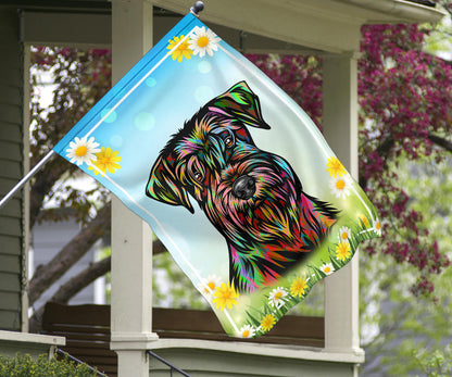 Schnauzer Design Spring Garden And House Flags - 2023 Collection by Cindy Sang