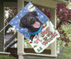 Labrador Design Seasons Greetings Garden and House Flags - JillnJacks Exclusive