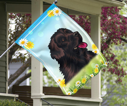 Newfoundland Dog (Newfie) Design Spring and Summer Garden And House Flags - 2022 Collection