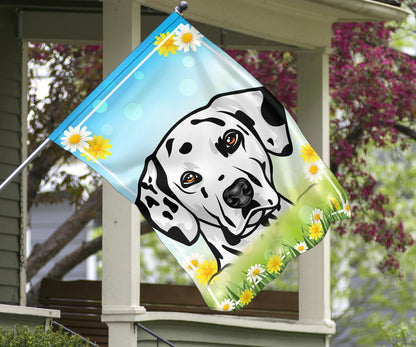 Dalmatian Design #2 Spring and Summer Garden And House Flags - 2022 Collection