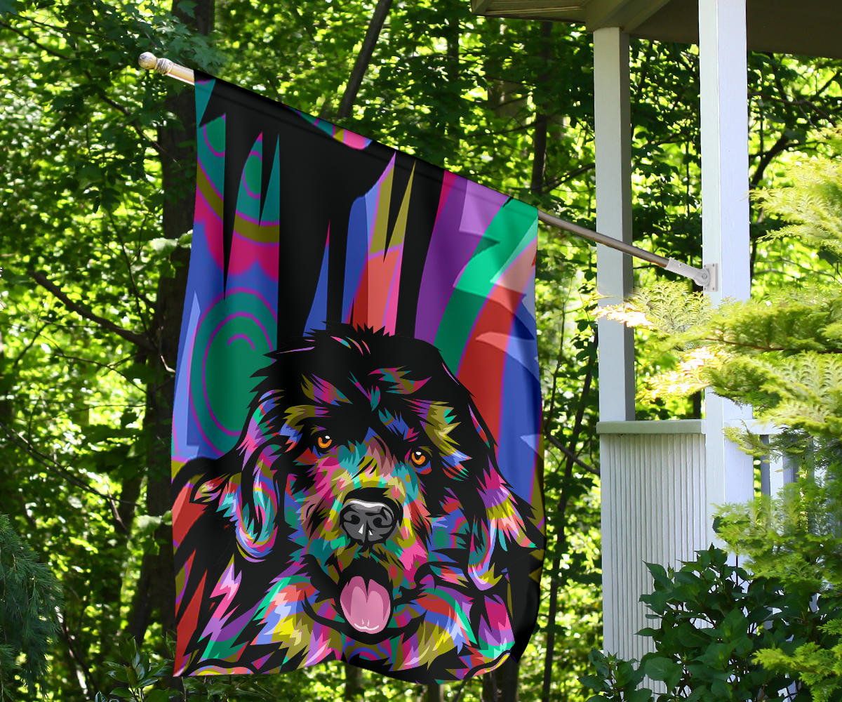 Newfoundland Dog (Newfie) Design Garden and House Flags - Art by Cindy Sang - 2023 Collection
