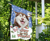 Husky Design Seasons Greetings Garden and House Flags - JillnJacks Exclusive