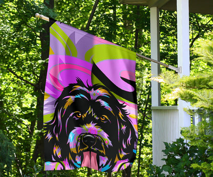Labradoodle Design Garden and House Flags - Art by Cindy Sang - 2023 Collection