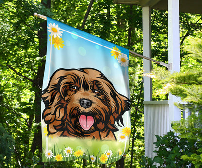 Cockapoo Design Spring and Summer Garden And House Flags - 2022 Collection