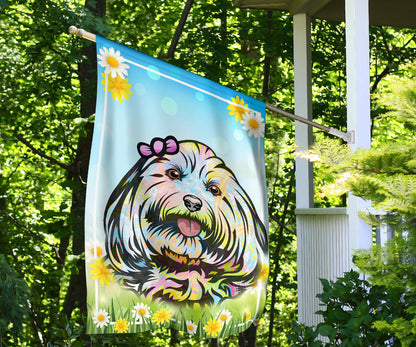 Maltese Design #2 Spring Garden And House Flags - 2023 Collection by Cindy Sang