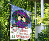 Shih Tzu Design Seasons Greetings Garden and House Flags - Art By Cindy Sang - JillnJacks Exclusive