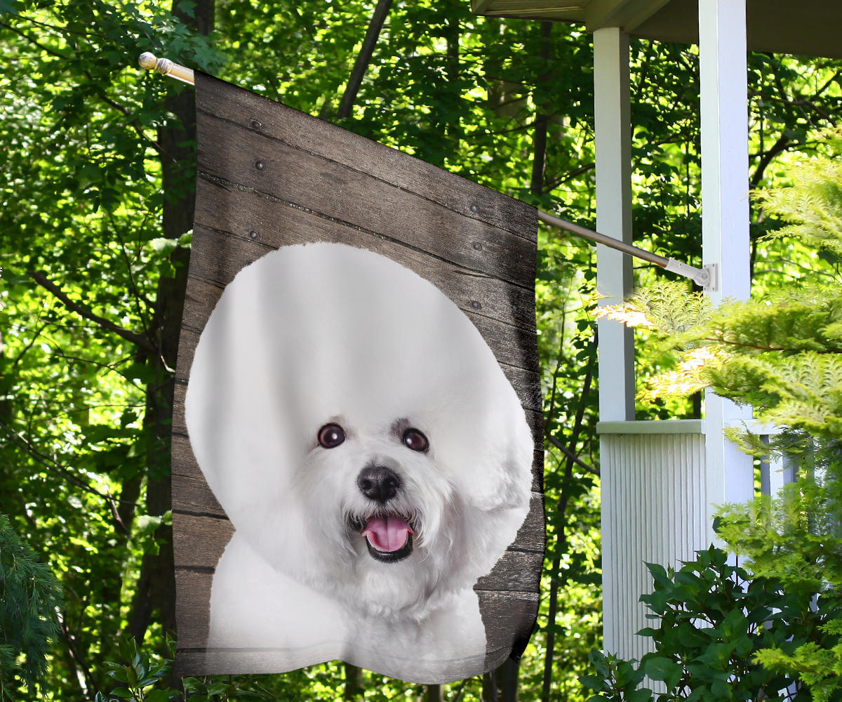 Bichon Frise Dog Design Garden & House Flags - JillnJacks Exclusive
