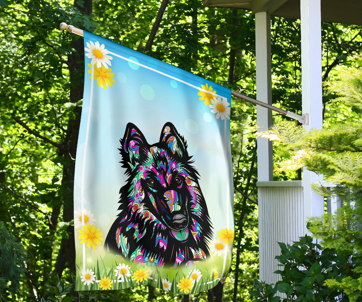 Belgian Malinois Design Spring Garden And House Flags - 2023 Collection by Cindy Sang