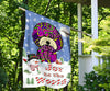 Bichon Design Seasons Greetings Garden and House Flags - Art By Cindy Sang - JillnJacks Exclusive