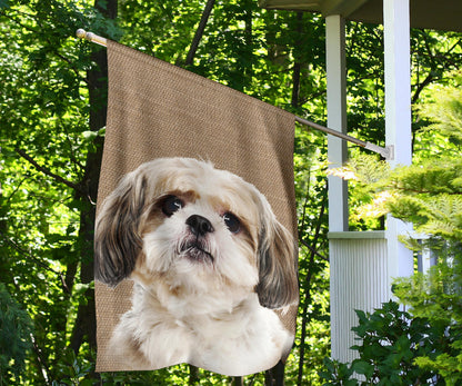 Shih Tzu Dog Design Garden & House Flags - JillnJacks Exclusive