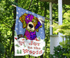 Weimaraner Design Seasons Greetings Garden and House Flags - Art By Cindy Sang - JillnJacks Exclusive