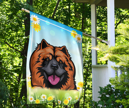 Chow Chow Design Spring and Summer Garden And House Flags - 2022 Collection