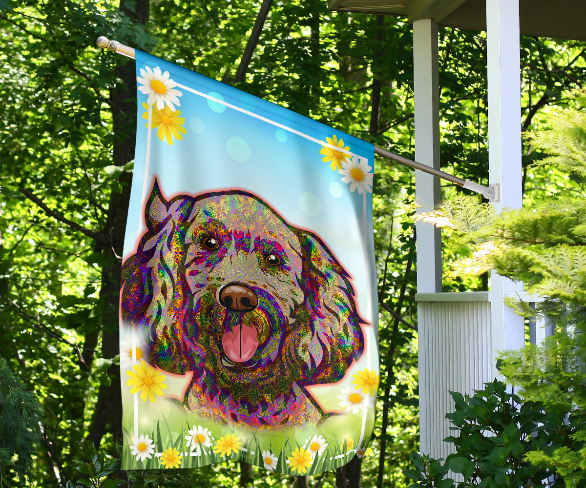 Labradoodle Design #2 Spring Garden And House Flags - 2023 Collection by Cindy Sang
