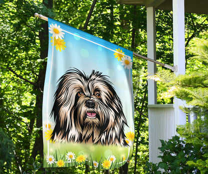 Old English Sheepdog Design Spring and Summer Garden And House Flags - 2022 Collection