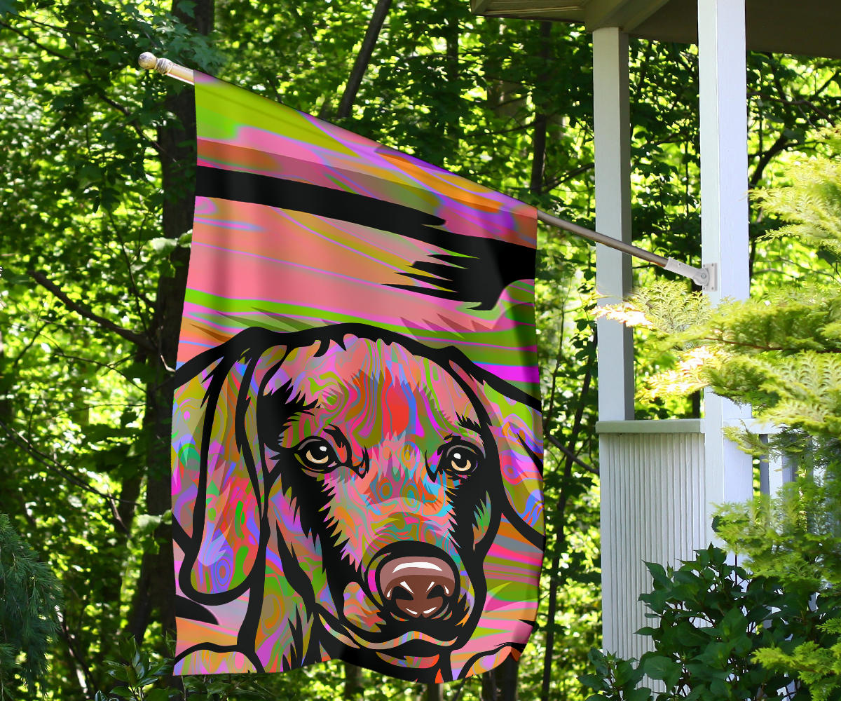 Weimaraner Design Garden and House Flags - Art by Cindy Sang - 2023 Collection