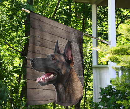 Belgian Malinois Dog Design Garden & House Flags - JillnJacks Exclusive