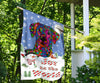 Rhodesian Ridgeback Design Seasons Greetings Garden and House Flags - Art By Cindy Sang - JillnJacks Exclusive
