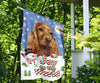 Cocker Spaniel Design Seasons Greetings Garden and House Flags - JillnJacks Exclusive