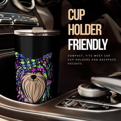 Yorkie Design Double-Walled Vacuum Insulated Tumblers - Art By Cindy Sang - JillnJacks Exclusive