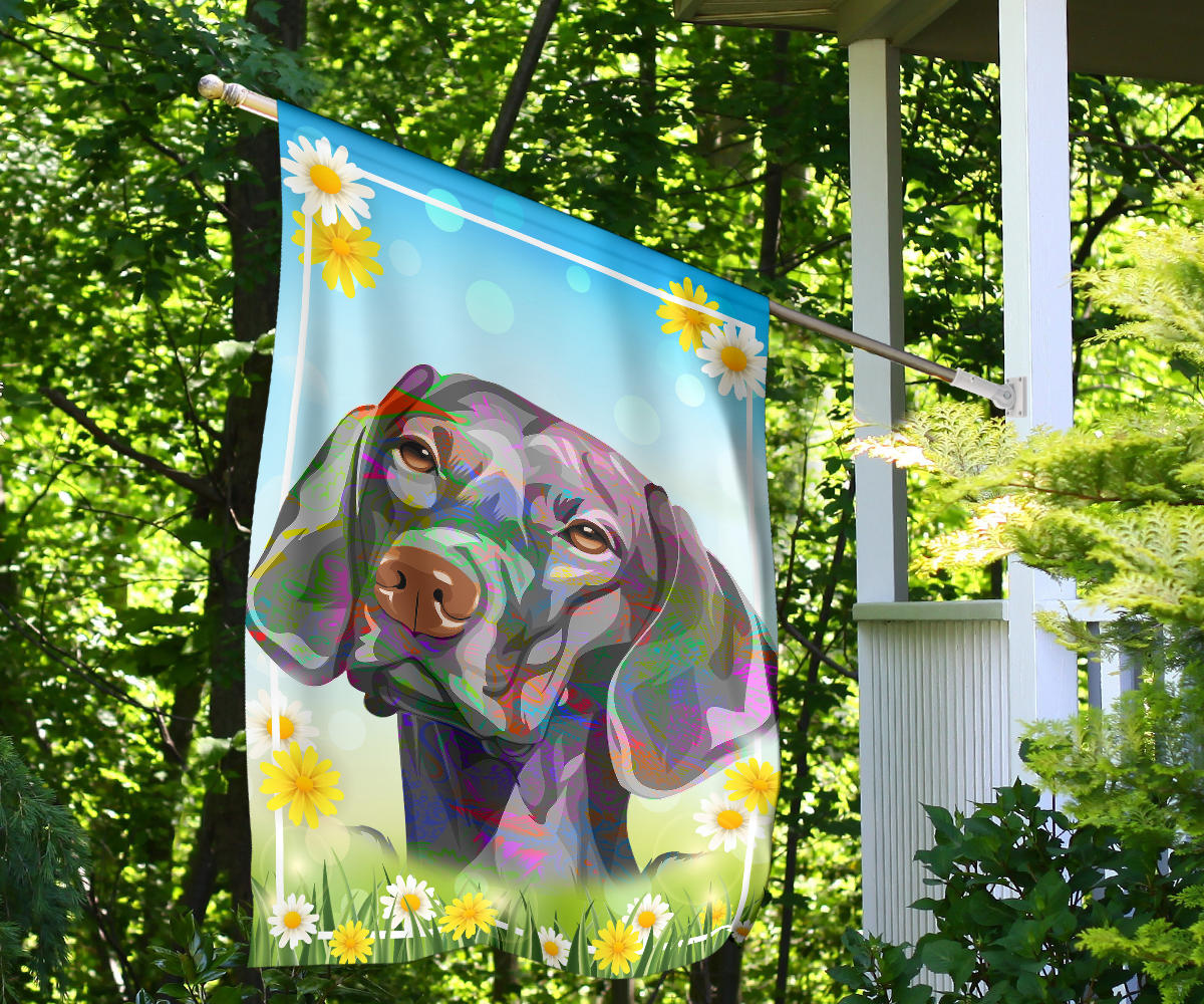Vizsla Design Spring Garden And House Flags - 2023 Collection by Cindy Sang