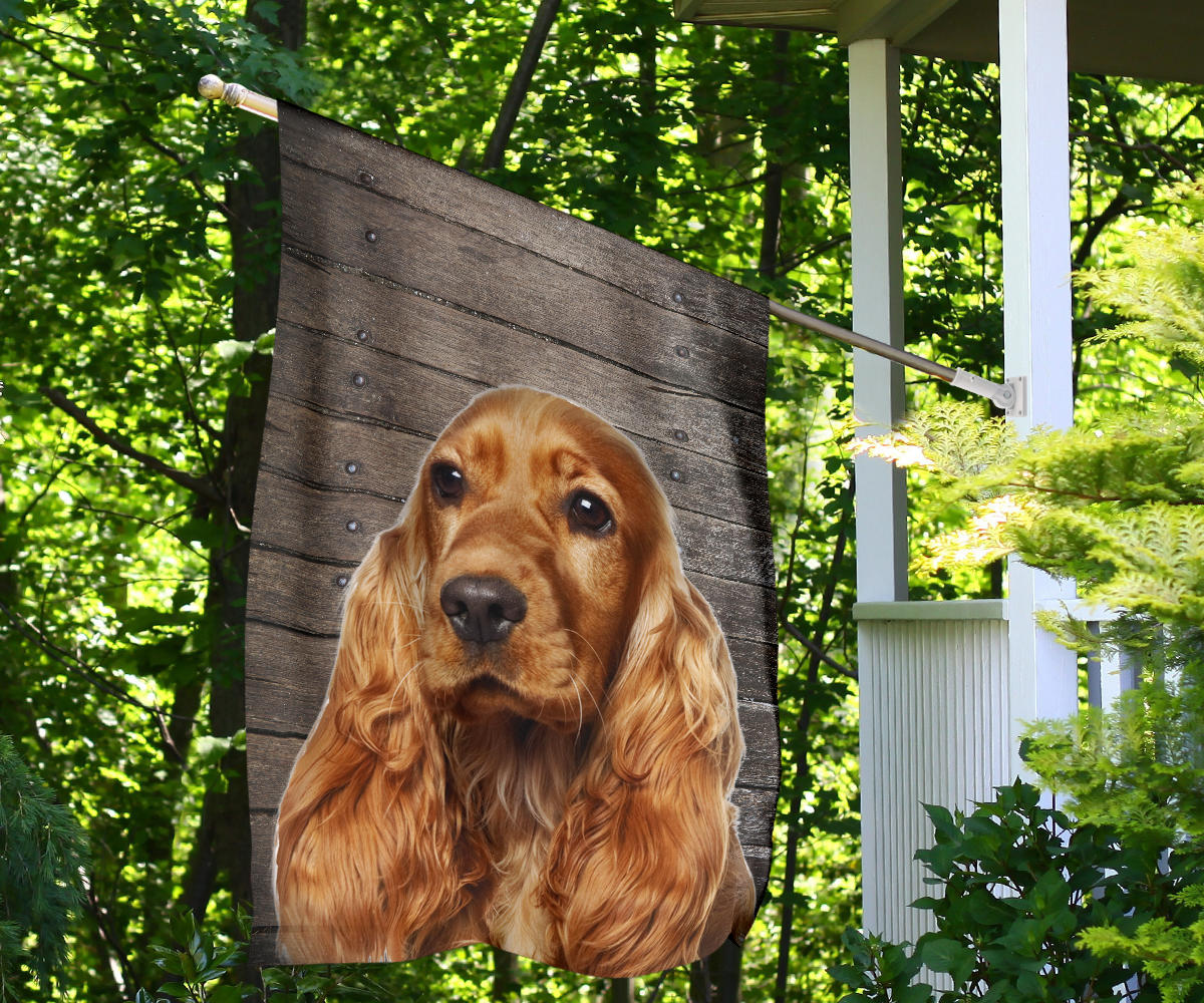 Cocker Spaniel Dog Design Garden & House Flags - JillnJacks Exclusive