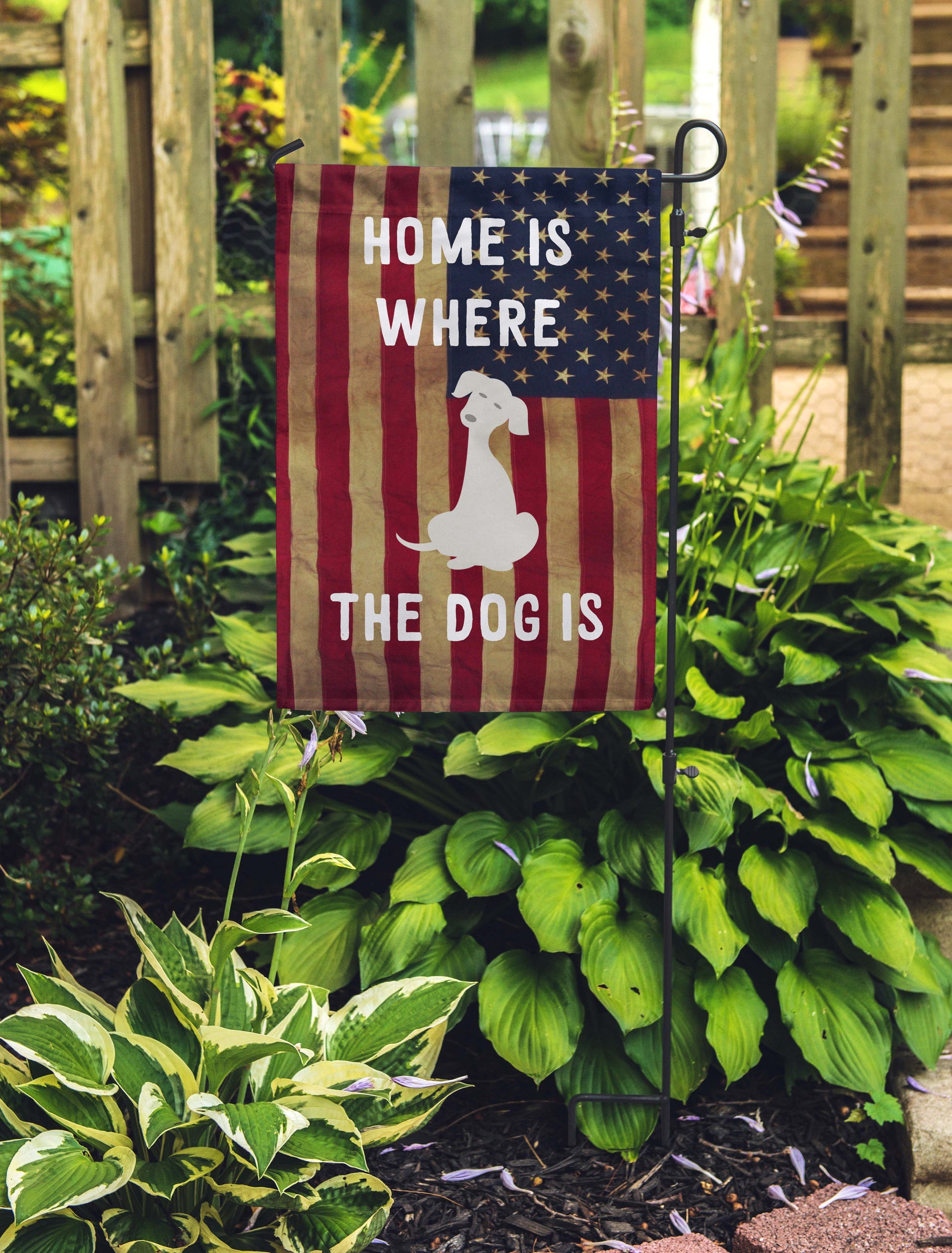 Home Is Where The Dog Is Garden Flags - Jill 'n Jacks